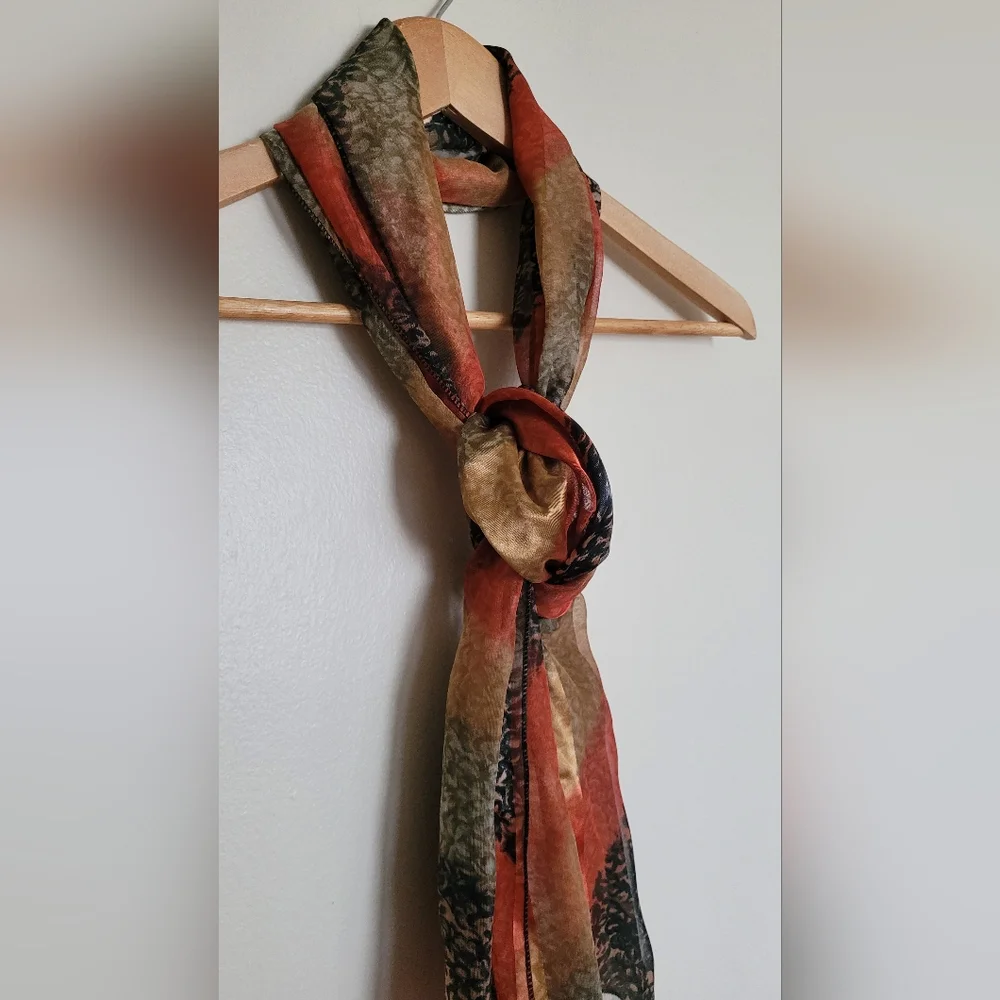 Silky Earthy Colored Palette Scarf